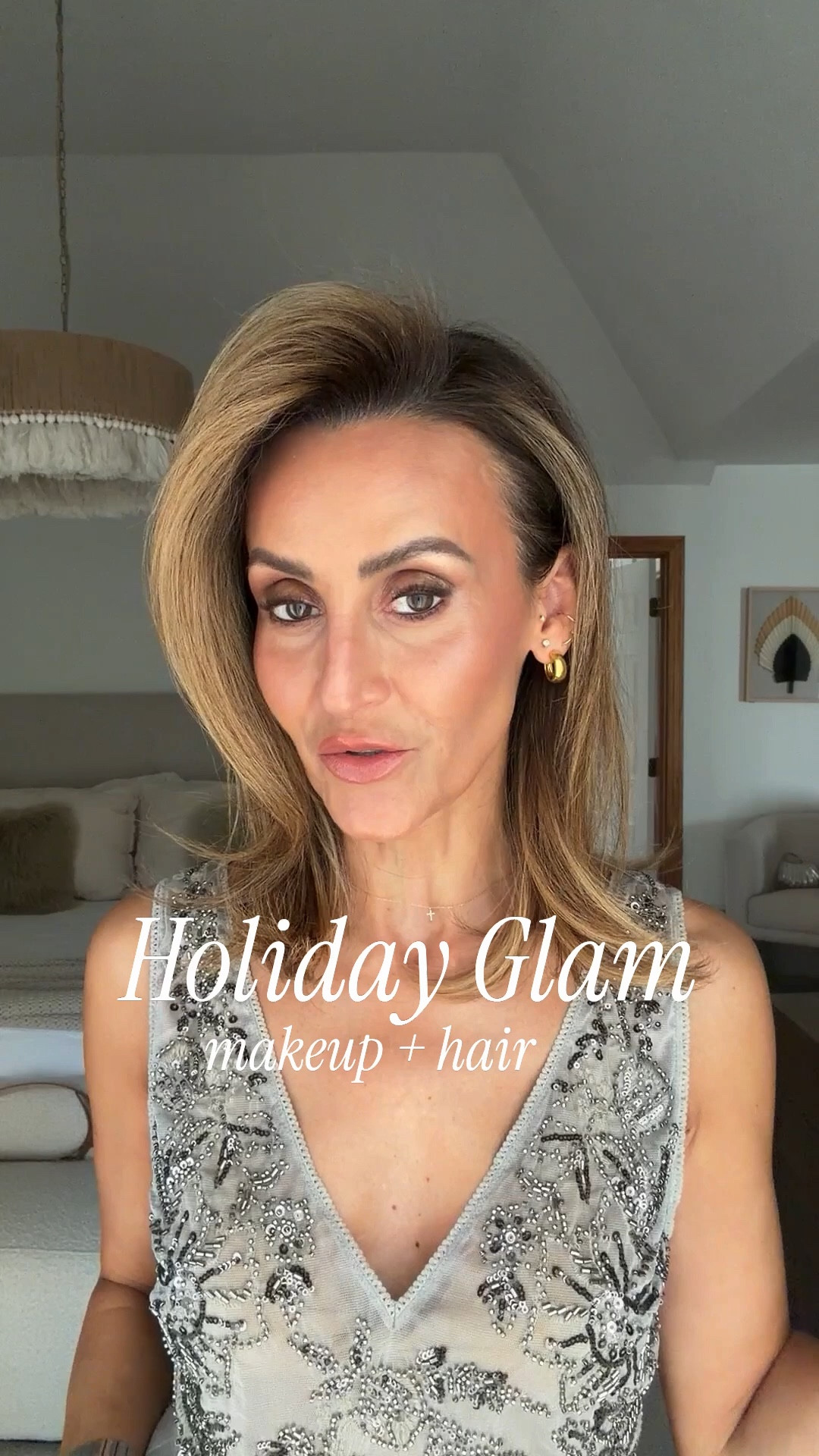 Holiday Glam ✨ kicking things off with Sephora Sale! @sephora #sephorapartner #sephorahaul

Comment HOLIDAY GLAM and I’ll DM you the links to shop, and list all of the products I used for this makeup look and what I’ve been using to revive my hair post-menopausal! 

Sephora Savings Event starts toda: 
All Sephora Collection 30% off: 10/31 - 11/10
Rouge members 20% off: 10/31 - 11/10
VIBs 15% off: 11/4 - 11/10
Insiders 10% off: 11/4 - 11/10
Promotion Code: Use code EVERYTHING to shop! 

Saie Beauty glowy super gel: Sunglow 
Dior forever glow: 3N
Benefit brow wax: 3.75
Hourglass concealer: Siena
Mario Ethereal Eyes Palette: Nature
Mario eyeliner pencil: the perfect brown 
YSL mascara: brown 
Westman Atelier contour stick: Truffle 
Patrick Ta double take blush duo: Not too Much 
Sephora lip pencil: 08 perfect beige 
Fenty Beauty Gloss Bomb: Champ Stamp Fantasy
O/S setting spray 

Hair: 
Shark hair styler
Nutrafol women’s balance 45+ 
Nutrafol Shampoo + conditioner for thinning hair 
Living Proof Triple Bond complex (game changer) 
Fable and Mane HoliRoots pre-wash scalp and hair treatment 
K18 (two or three washes after bleaching hair)

#LTKBeauty #LTKParties #LTKSaleAlert