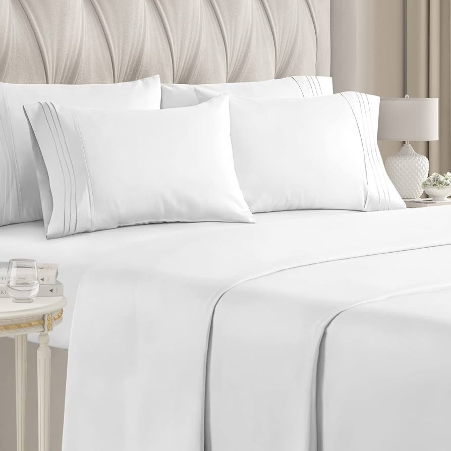 King Size Sheet Set - 6 Piece Set - Hotel Luxury Bed Sheets - Extra Soft - Deep Pockets - Easy Fi... | Amazon (US)
