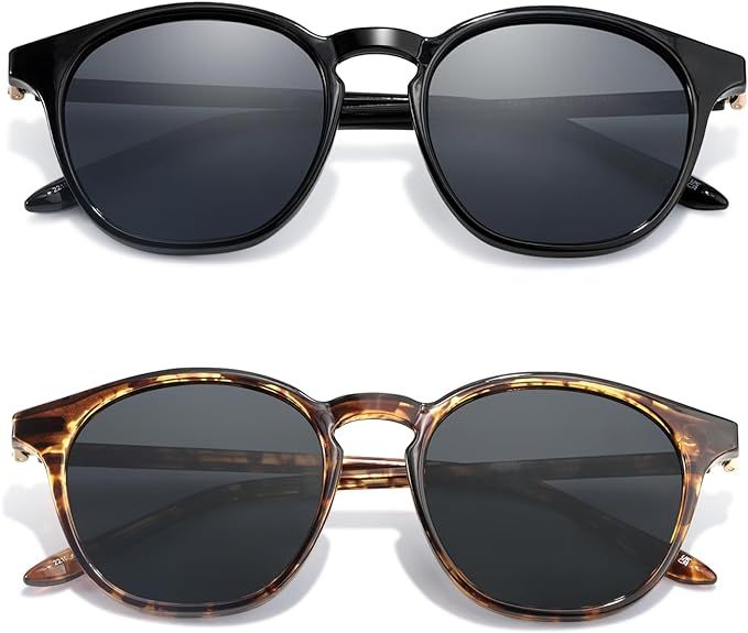 TJUTR Polarized Round Sunglasses for Women Men - Vintage Retro UV400 Protection Sun Glasses for D... | Amazon (US)