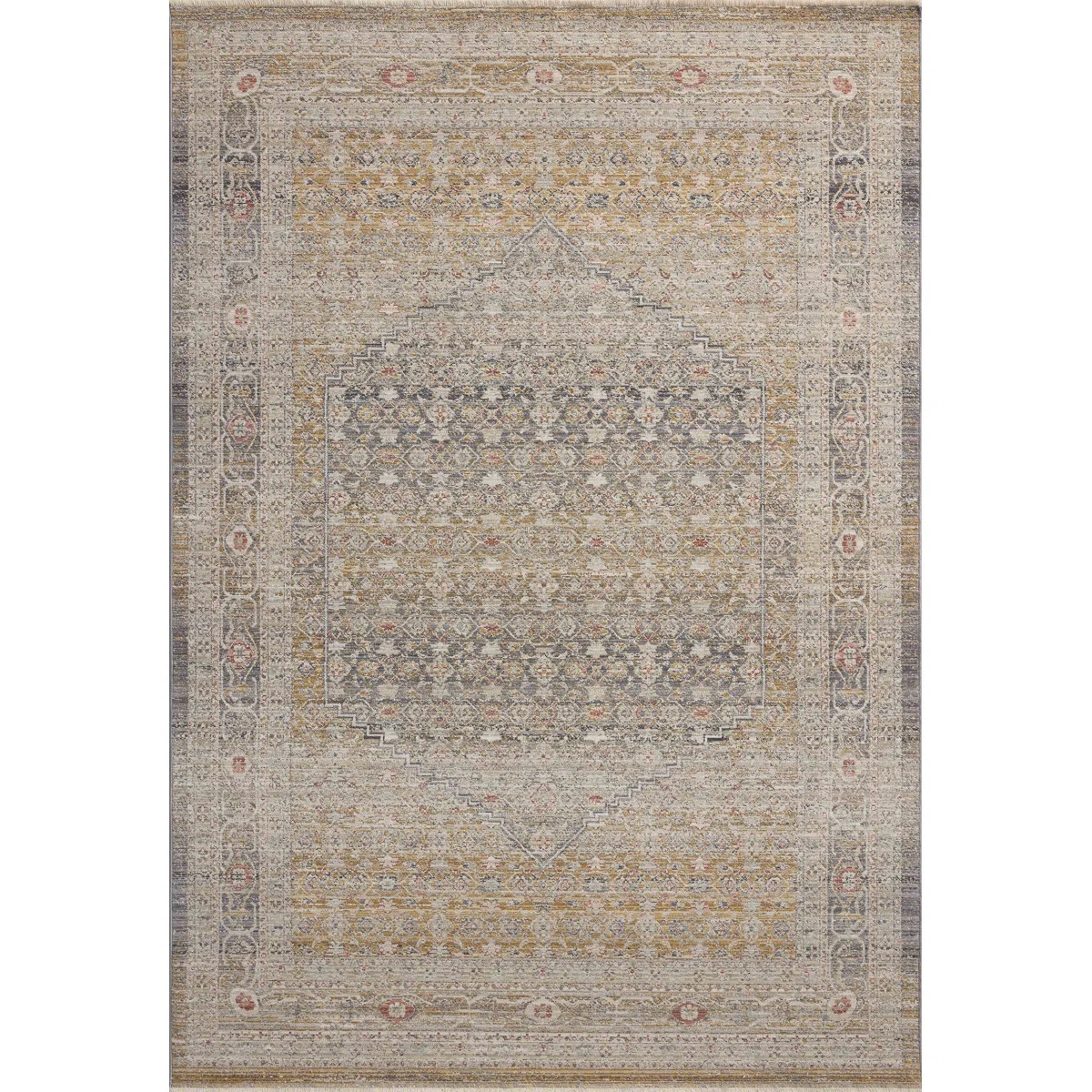 Chris Loves Julia x Loloi Ida Stone / Gold Area Rug | Wayfair North America