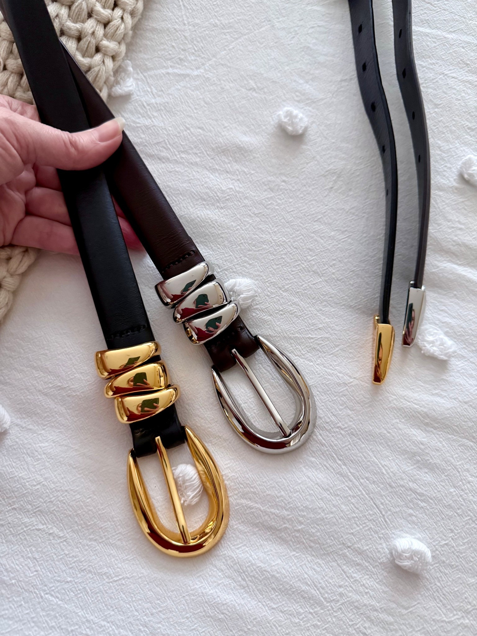 Perfect belts from Madewell. Great accessories to elevate any outfit. Will make amazing gifts. They fit tts. 
GET $10 OFF your first order of $75+ when you join and sign up for texts. And they always have free shipping. 


Gift idea, gifts for her, triple metal keeper belt, madewell belt, suede belt, madewell sale,
Denim jeans, Denim skirts, Denim vests, Denim jackets, Ballet flats, Cardigans, madewell new arrivals, Madewell fall fashion, fall outfits, teacher outfits, denim dress


#LTKMostLoved  
#LTKxMadewell

#LTKGiftGuide #LTKWorkwear #LTKSeasonal #LTKFindsUnder100 #LTKSaleAlert