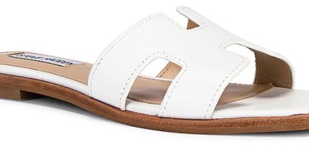 White leather slides under $60. The essential summer sandal. White sandals. 

#LTKOver40 #LTKFindsUnder100 #LTKShoeCrush