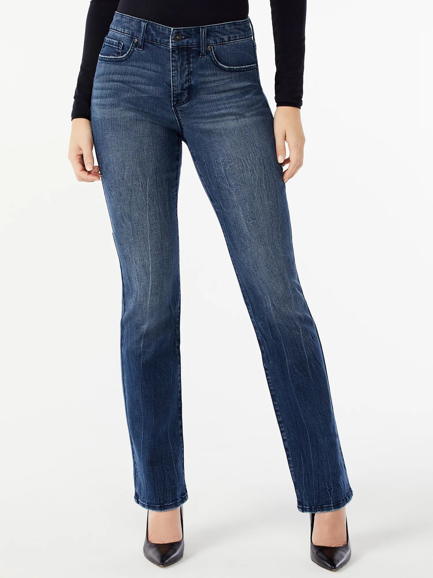 Sofia Jeans by Sofia Vergara Women's High Rise Skinny Kick Bootcut Jeans | Walmart (US)