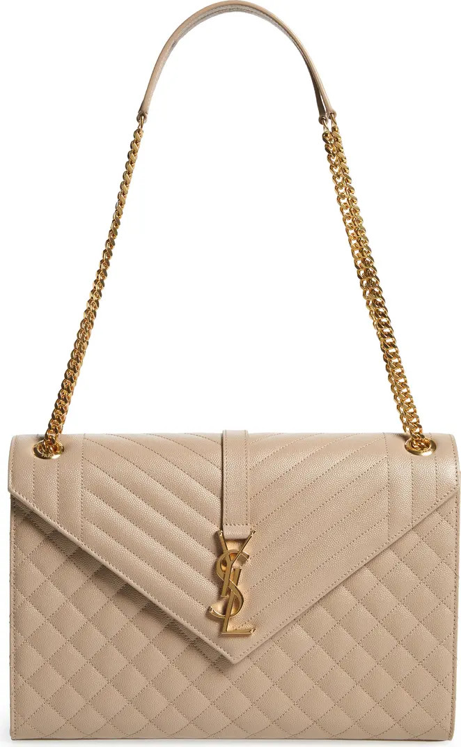 Saint Laurent Large Envelope Calfskin Shoulder Bag | Nordstrom | Nordstrom