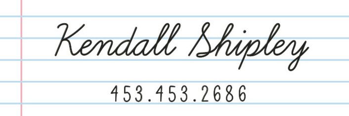 "Joined Up Writing" - Customizable Custom Name Labels in White by Shiny Penny Studio. | Minted