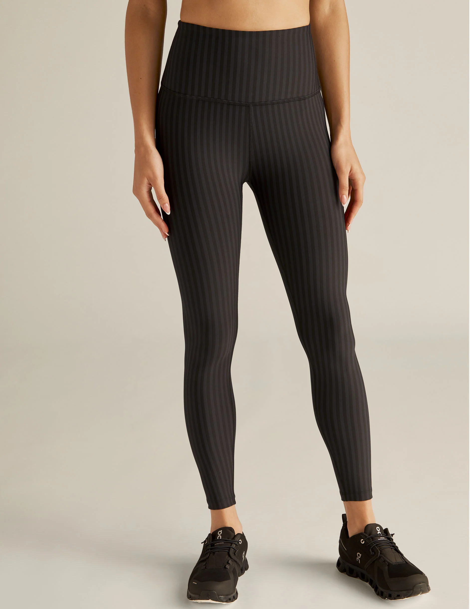 Striped Jacquard Caught In The Midi High Waisted Legging | Beyond Yoga | Beyond Yoga