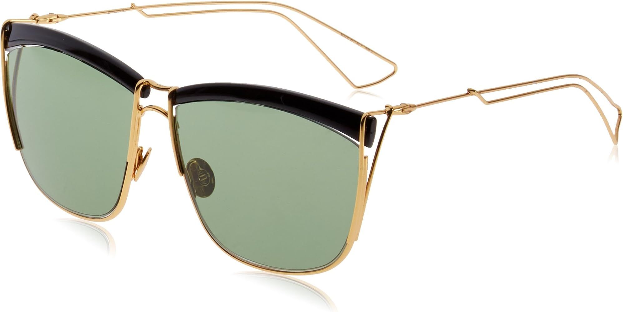 Dior MY2 Black Yellow Gold So Electric 1 Cats Eyes Sunglasses Lens Category 2 | Amazon (US)