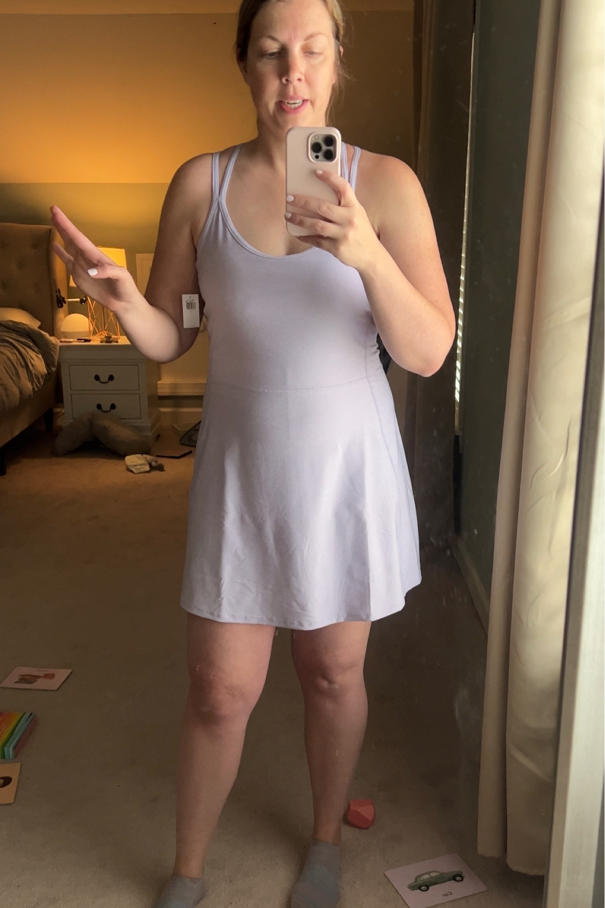 new find: tennis dress from old navy! Love the purple color and fun straps back! Sized up to a L and fits well. 

#LTKActive #LTKMidsize #LTKSeasonal