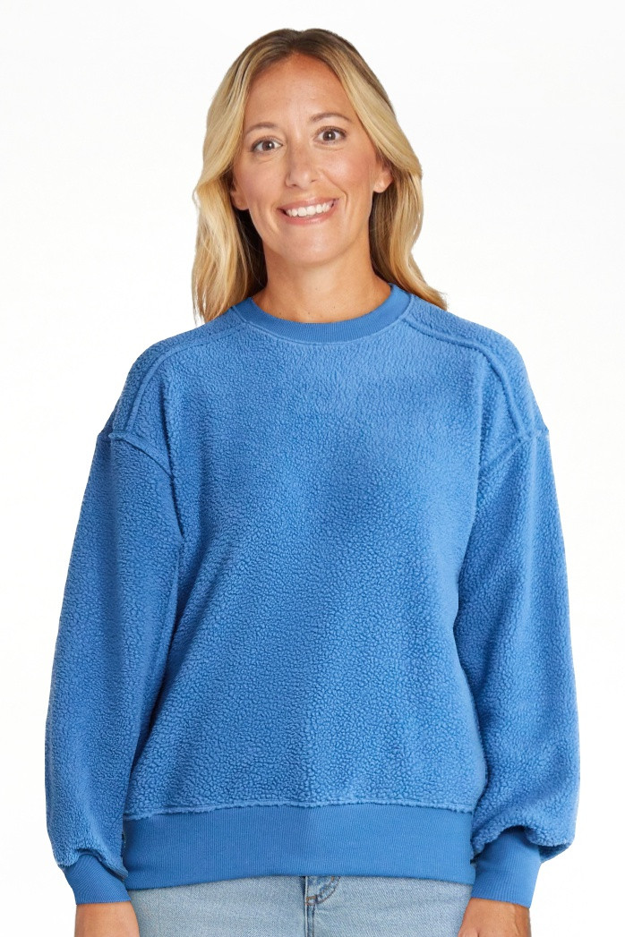 Time and Tru Women's Reverse Fleece Pullover Sweatshirt, XS-XXXL | Walmart (US)