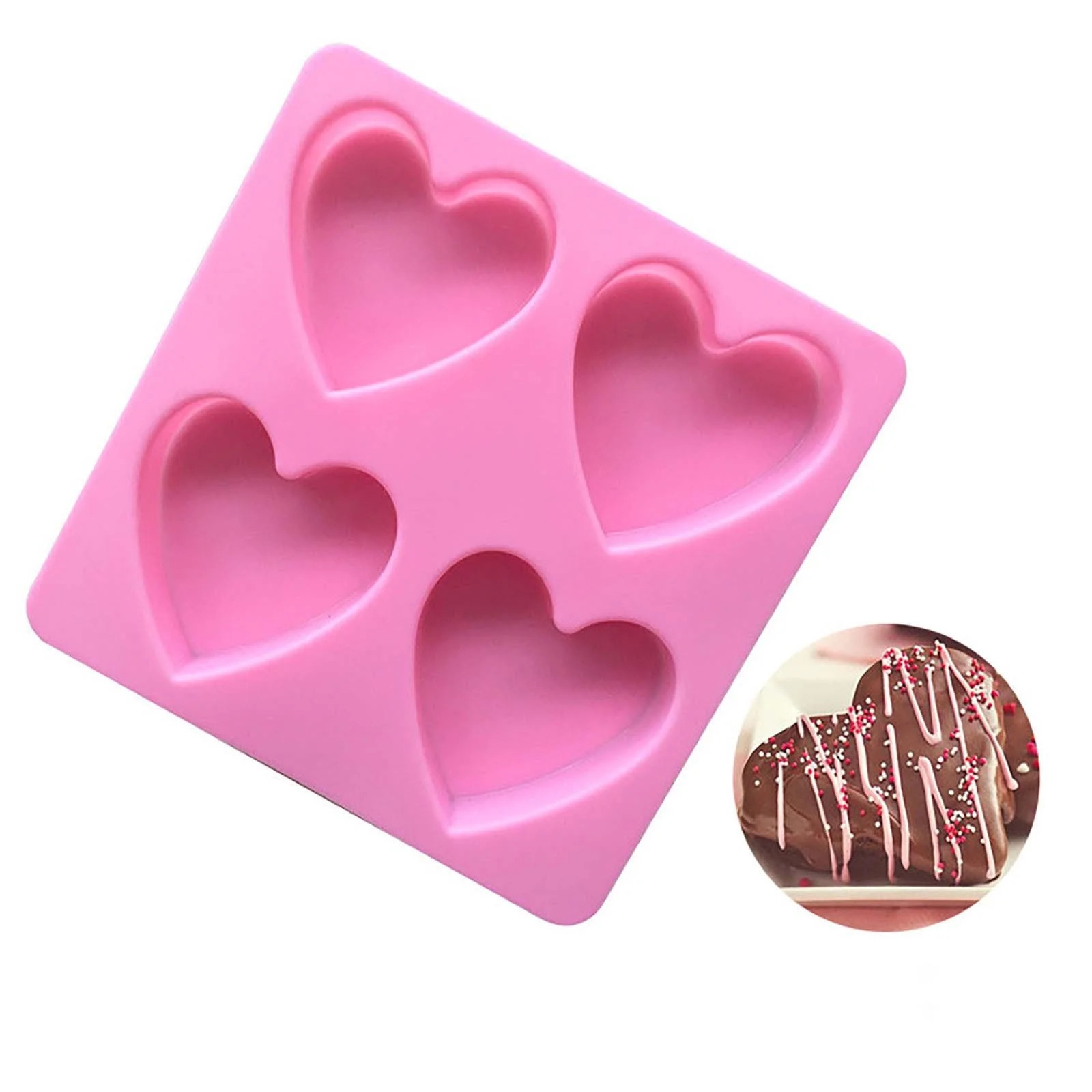 Nkmbld Silicone Molds for Baking, Food Grade Heart-Shaped Baking Molds for Chocolate, Cupcakes, C... | Walmart (US)