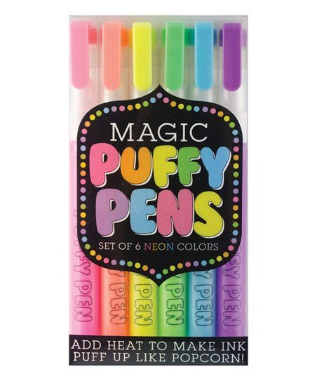 ooly Magic Puffy Pen - Set of Six | Zulily