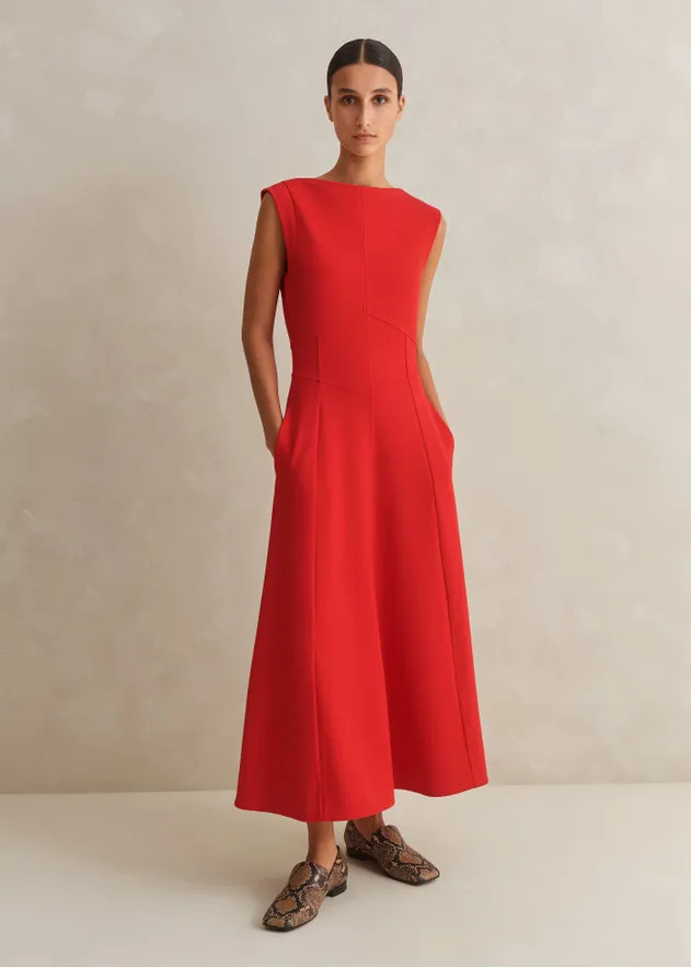 Travel Tailoring Boat Neck Midi Dress | ME+EM Global (Excluding US)