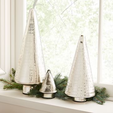 Hammered Glass Tree Objects - Silver | West Elm (US)