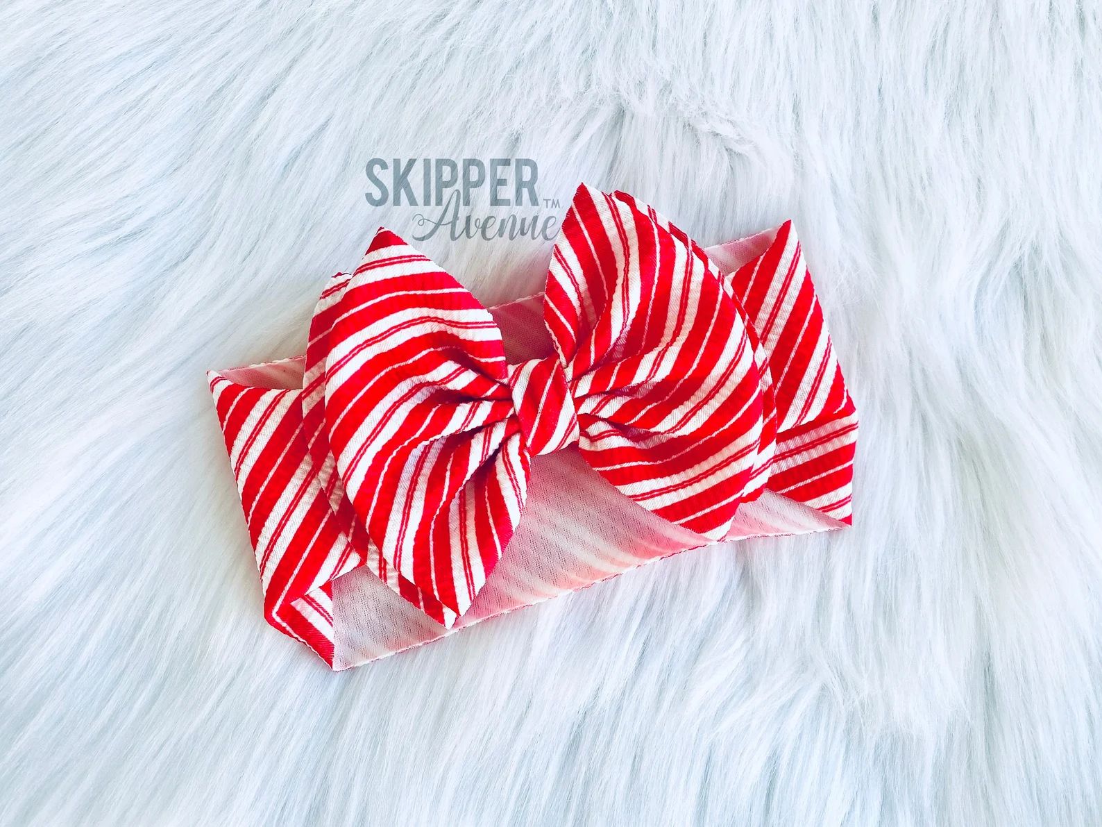 CANDY CANE Stand-up Signature Bows Permanently Sewn & - Etsy | Etsy (US)