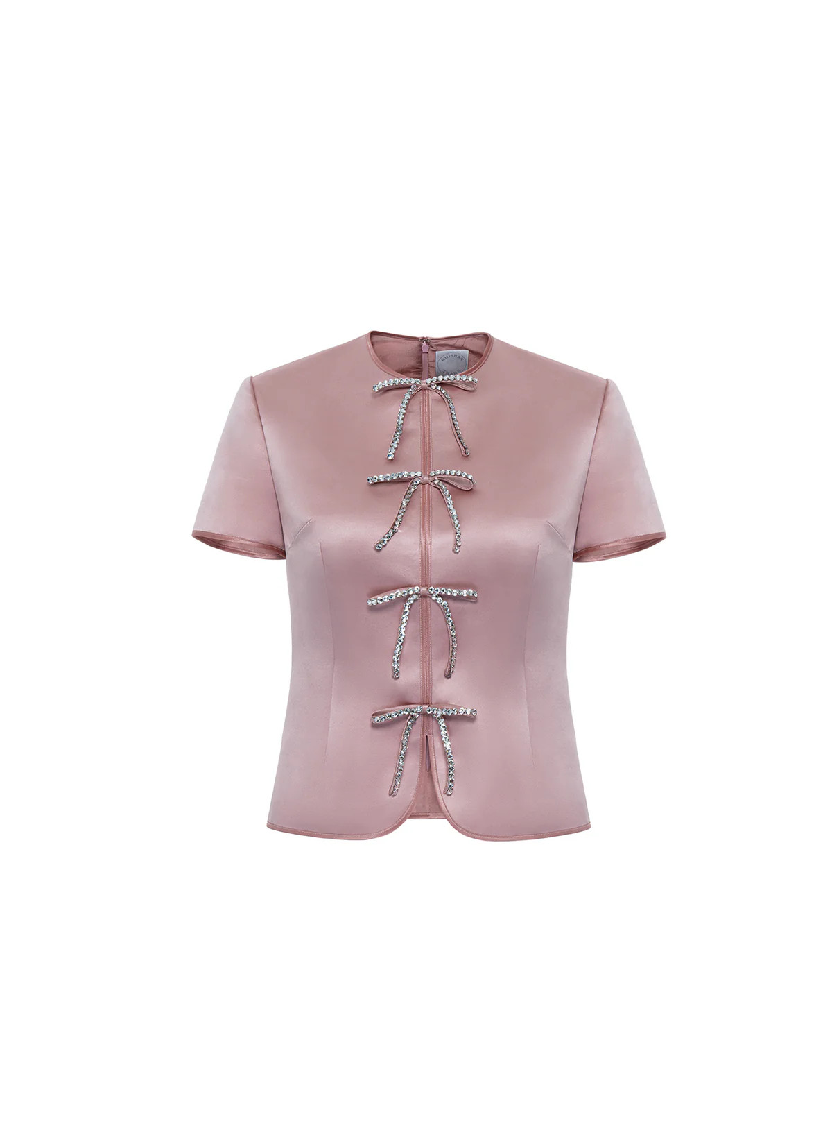 Claudine Top Pale Pink Duchesse | Over The Moon