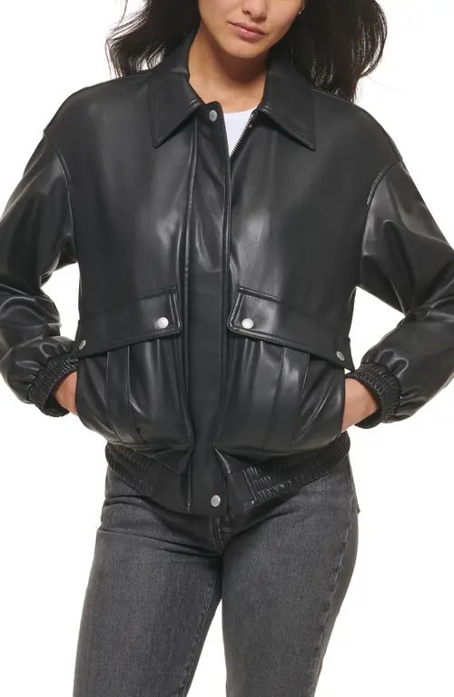 levi's Faux Leather Dad Jacket in Black at Nordstrom, Size X-Large | Nordstrom