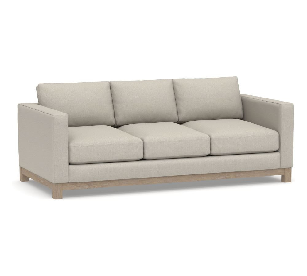 Jake Upholstered Sofa with Wood Legs | Pottery Barn (US)