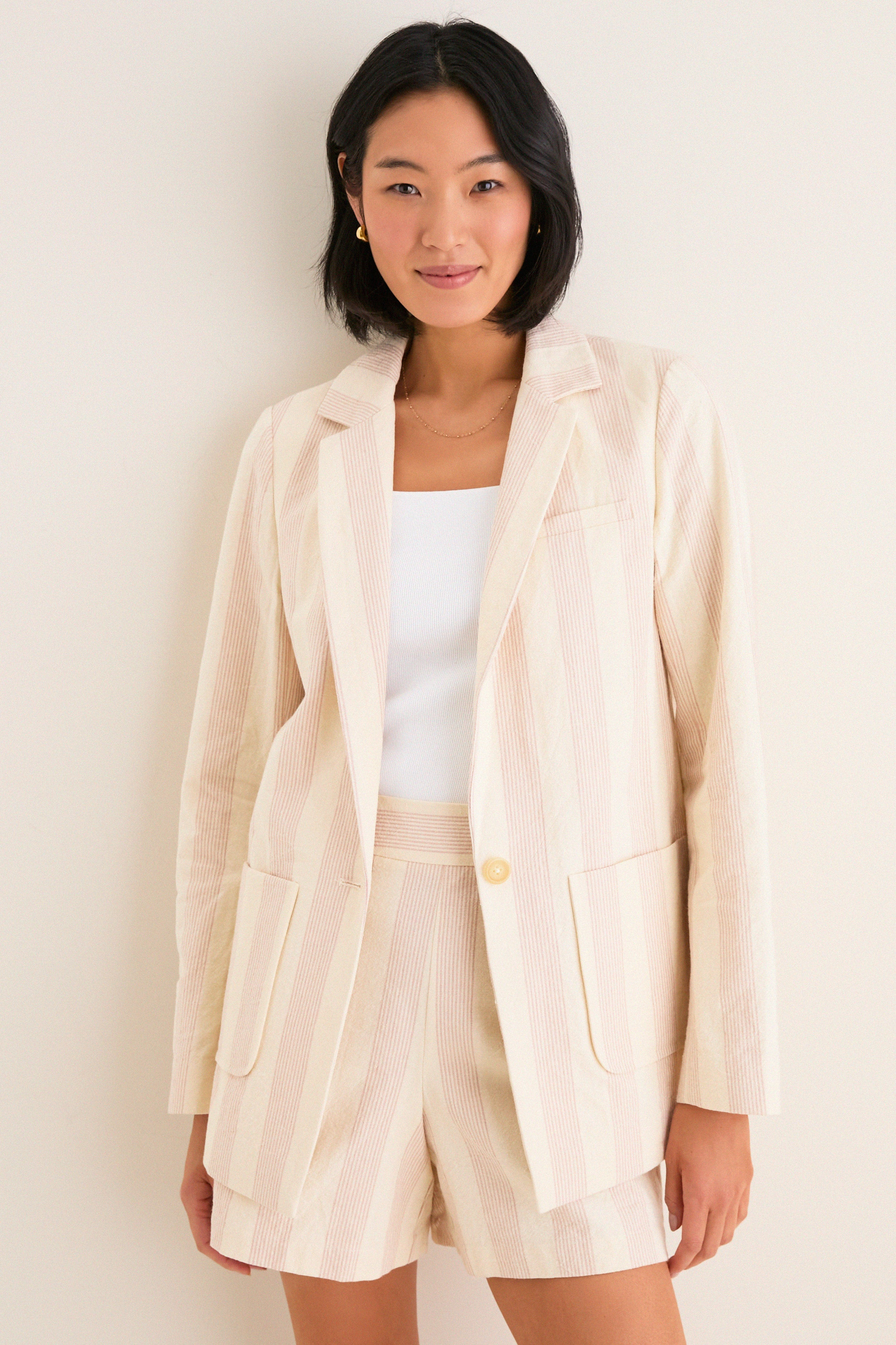Parlor Stripe Carla Blazer | Tuckernuck (US)
