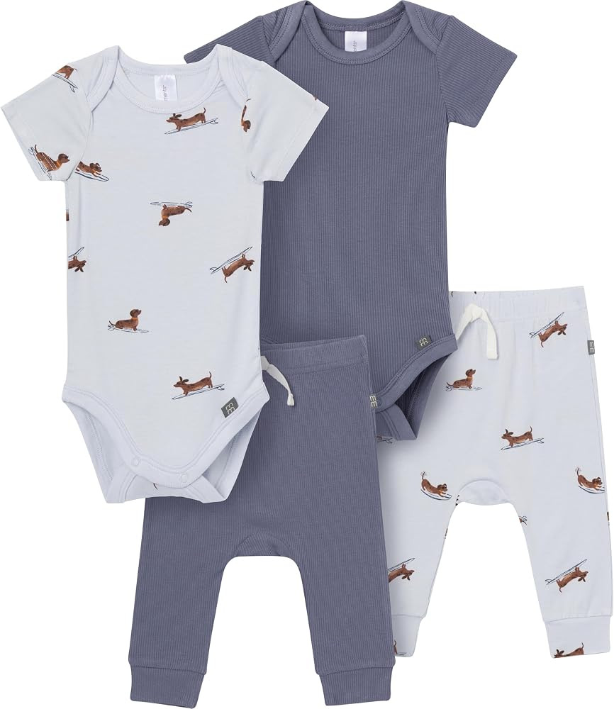 Modern Moments by Gerber Baby Viscose 4-Pack Bodysuit & Pant Set | Amazon (US)