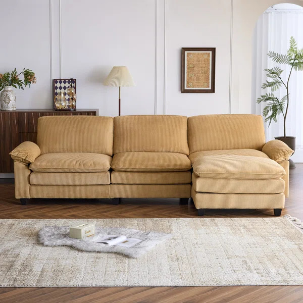120'' W 2-Layer Cushion Comfy Cloud Sofa | Wayfair North America