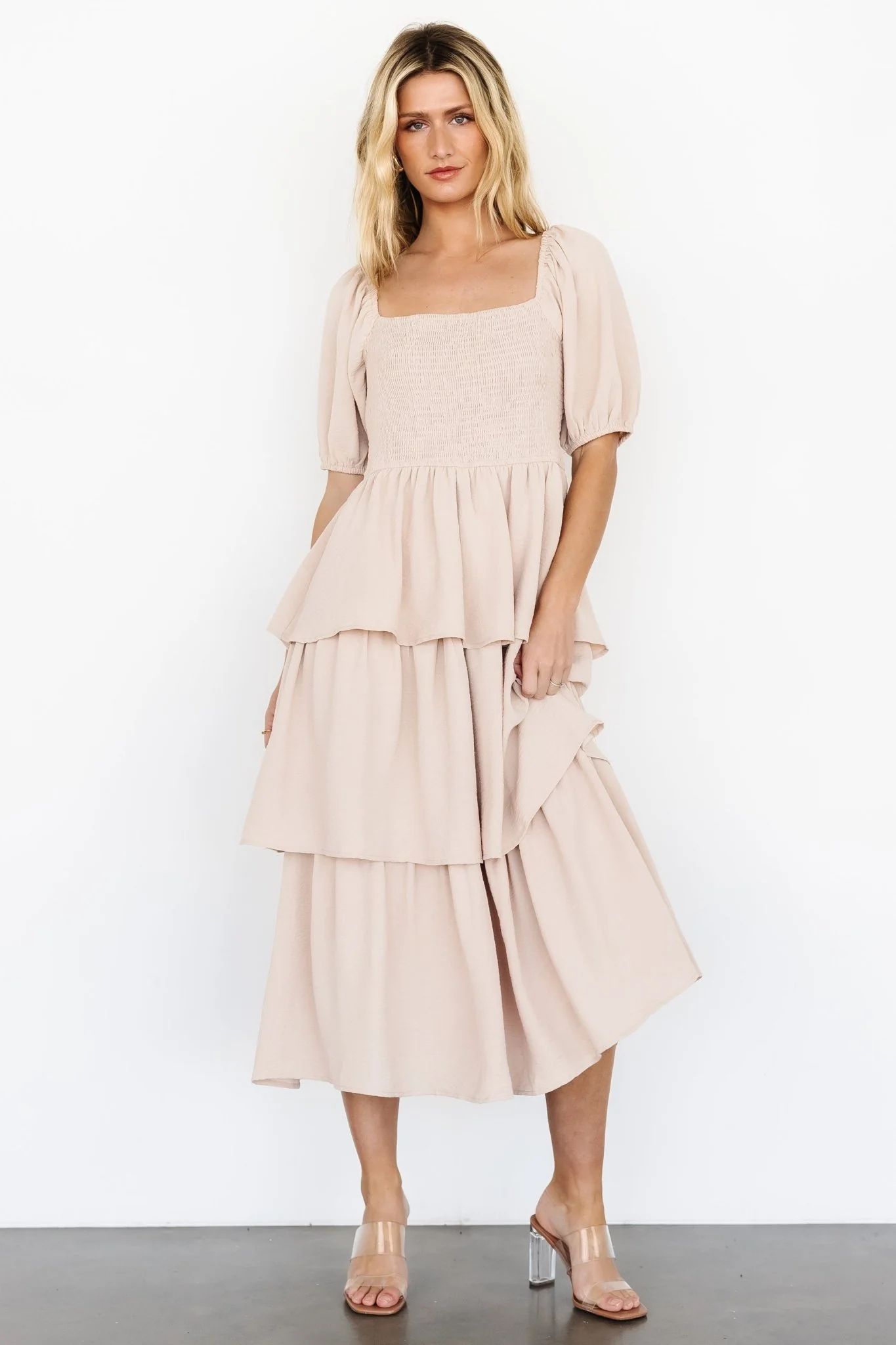 Ashbourne Tiered Dress | Natural | Baltic Born