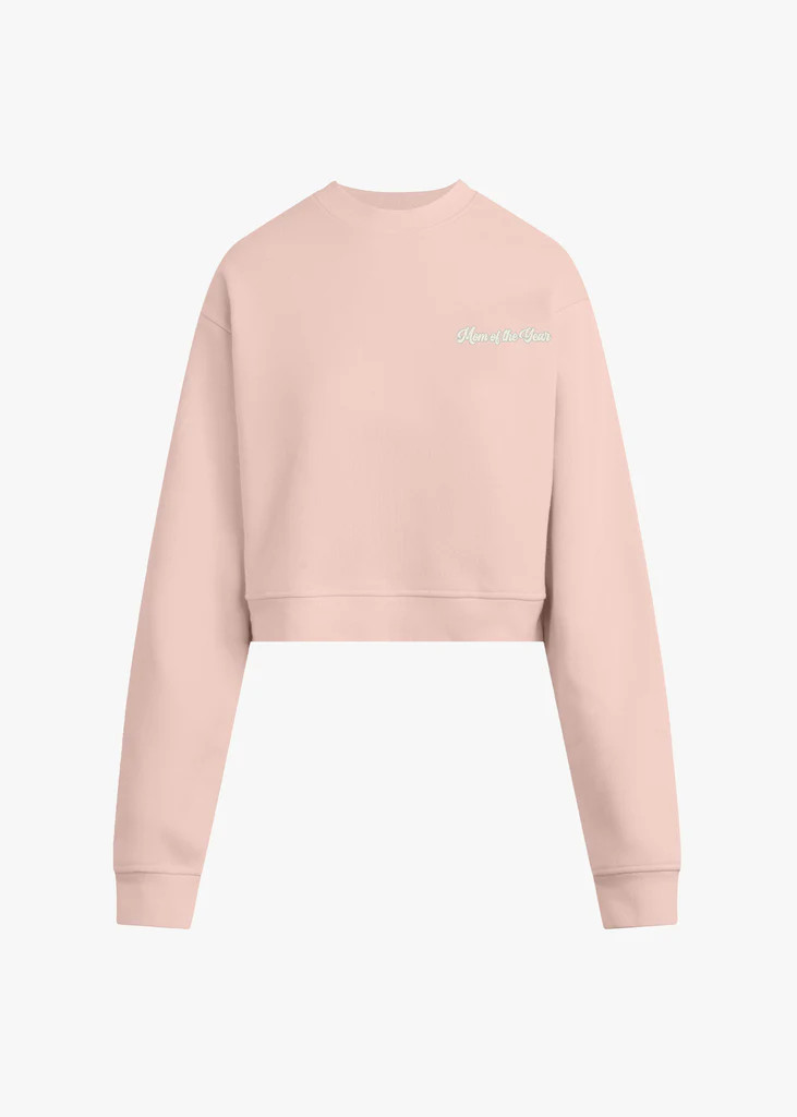 THE MOM OF THE YEAR VARSITY CHEST LOGO SWEATSHIRT | Favorite Daughter