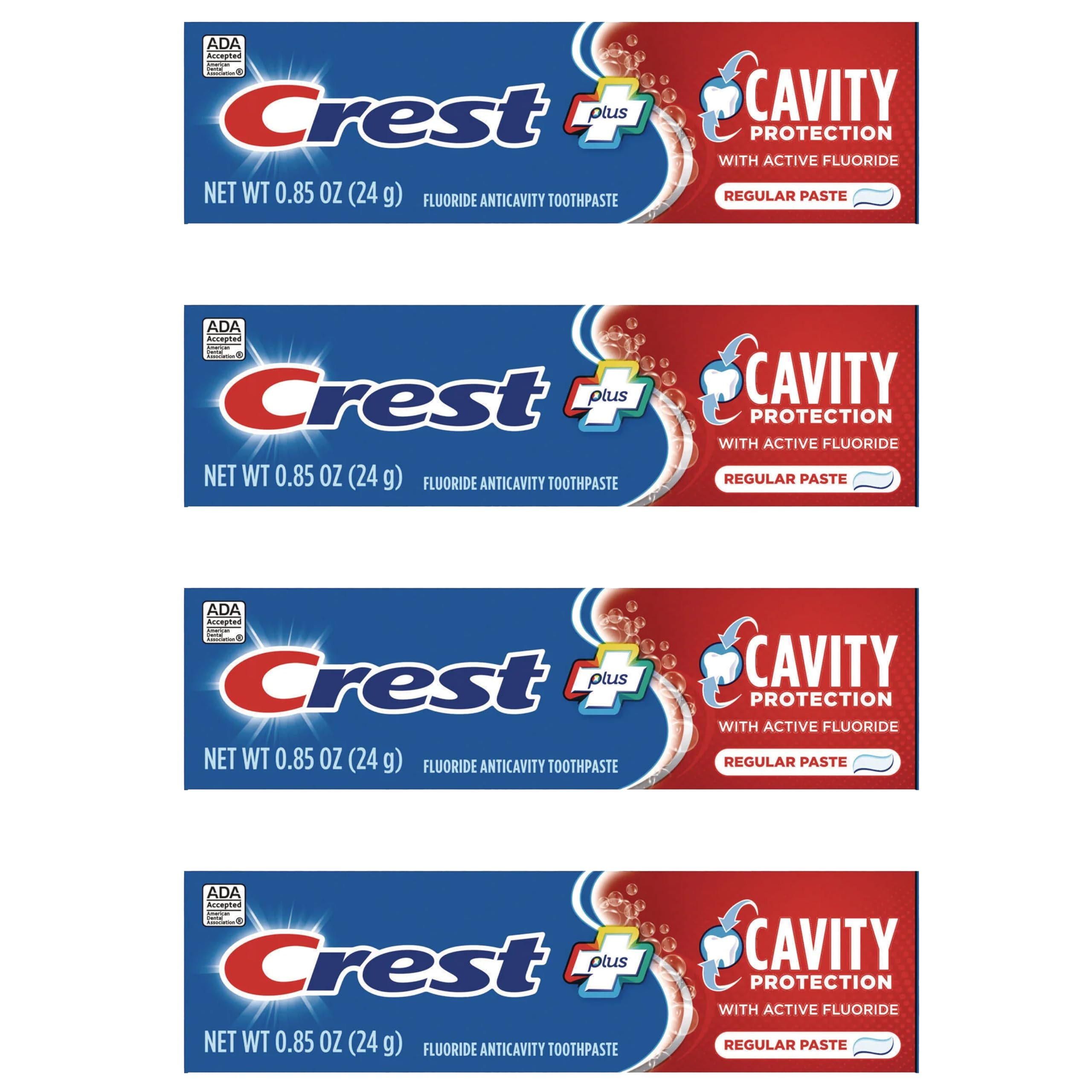 Crest Cavity Protection Regular Toothpaste, Travel Size .85 oz. (24g) - Pack of 4 | Amazon (US)