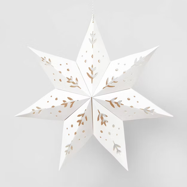 Hanging Decorative Cutout Paper Star White - Wondershop™ | Target