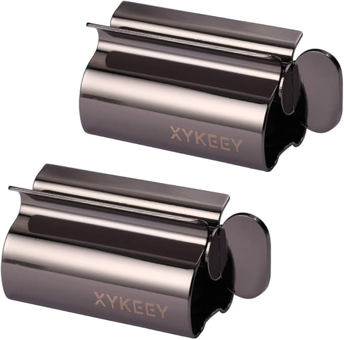 XYKEEY Toothpaste Tube Squeezer - Set of 2 Toothpaste Squeezer Rollers, Metal Toothpaste Tube Wri... | Amazon (US)