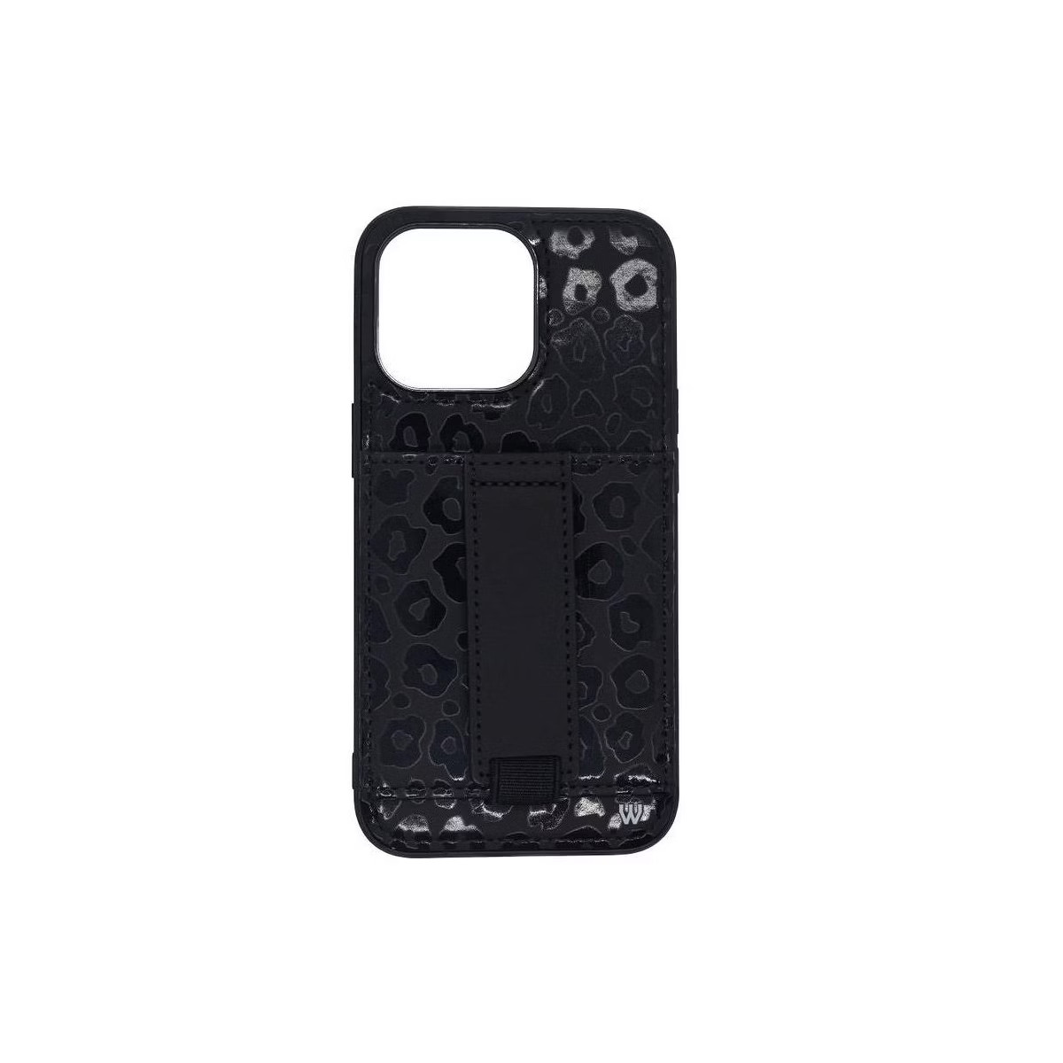 Walli Cases Blacked Out Leopard Phone Case with Wallet and Finger Strap | Target