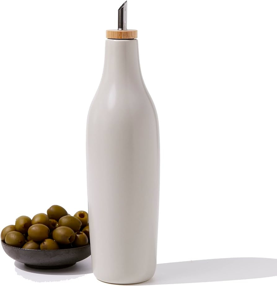 Grace Homewares Olive Oil Dispenser Bottle Stoneware Ceramic for EVOO or Vinegar | Modern Design ... | Amazon (US)