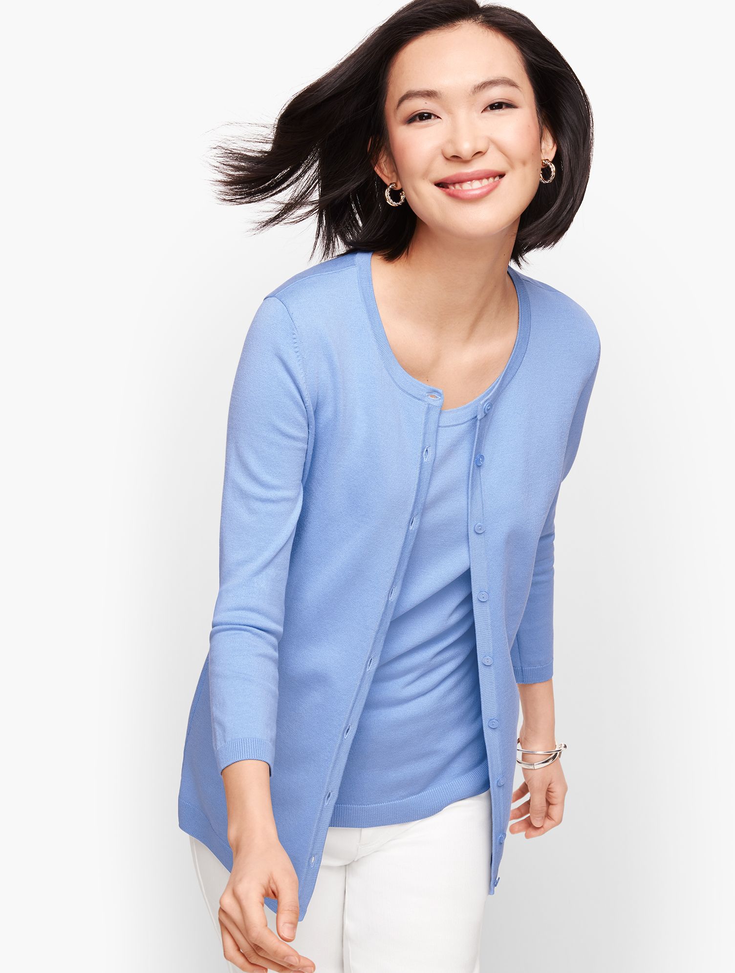 Charming Cardigan Sweater - Blue Sky - Small Talbots | Talbots