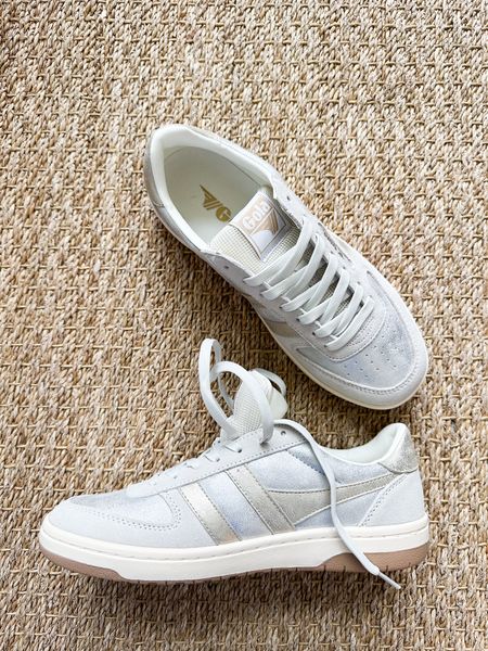 Hi! Yes! The perfect neutral with a little flare. Gola sneakers I’ve been wanting to try. 
True to size. 
Neutral sneakers
Perfect for year round styling with leggings, denim and dresses!

#LTKfindsunder100 #LTKGiftGuide #LTKshoecrush