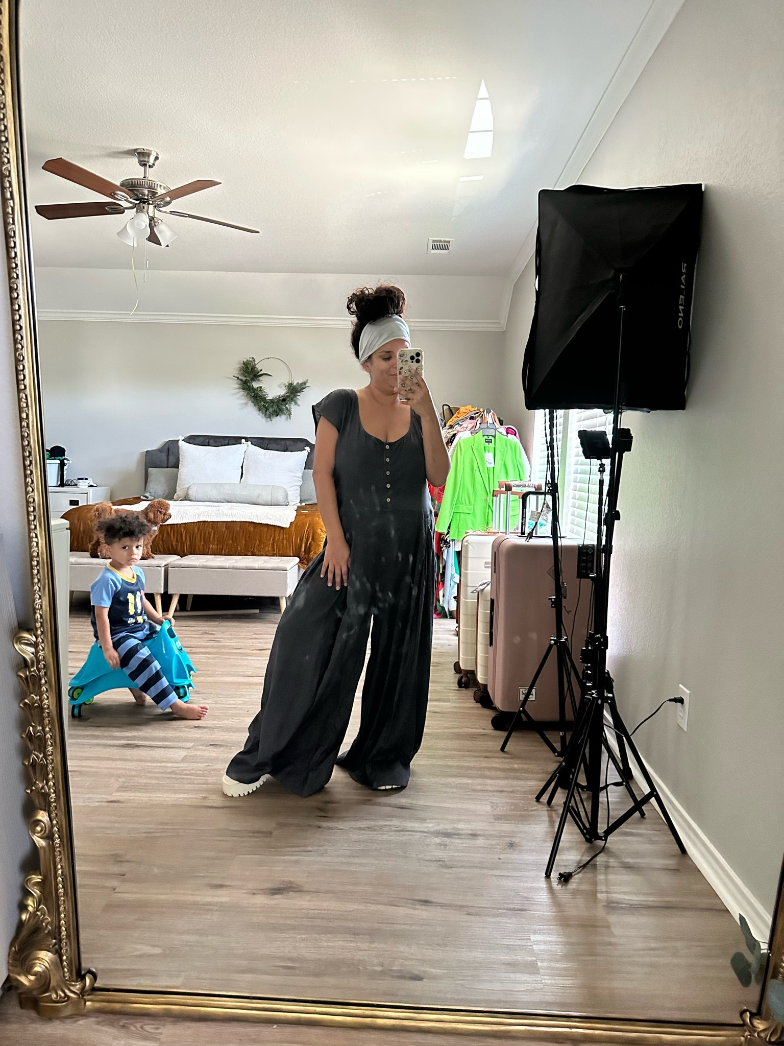 Excuse the tiny handprints in the mirror
Lol but I love this jumpsuit romper from @freepeople ! It’s a great travel piece and can be worn on the daily too. It does run big, so I suggest sizing down 1.

#LTKSeasonal #LTKunder100 #LTKtravel