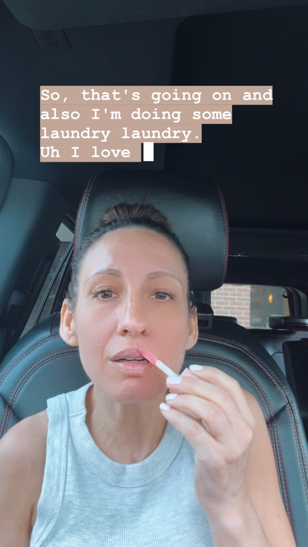 Chat time + the best lip gloss color and the perfect bag for all your on the go makeup. 
Maybelline lipgloss is Gummy Bear
Makeup bag is this clear hard shell container. 
I love it. 
Old Navy Tank top runs true to size. 
Petite 

#LTKstorytime #LTKBeauty #LTKHome