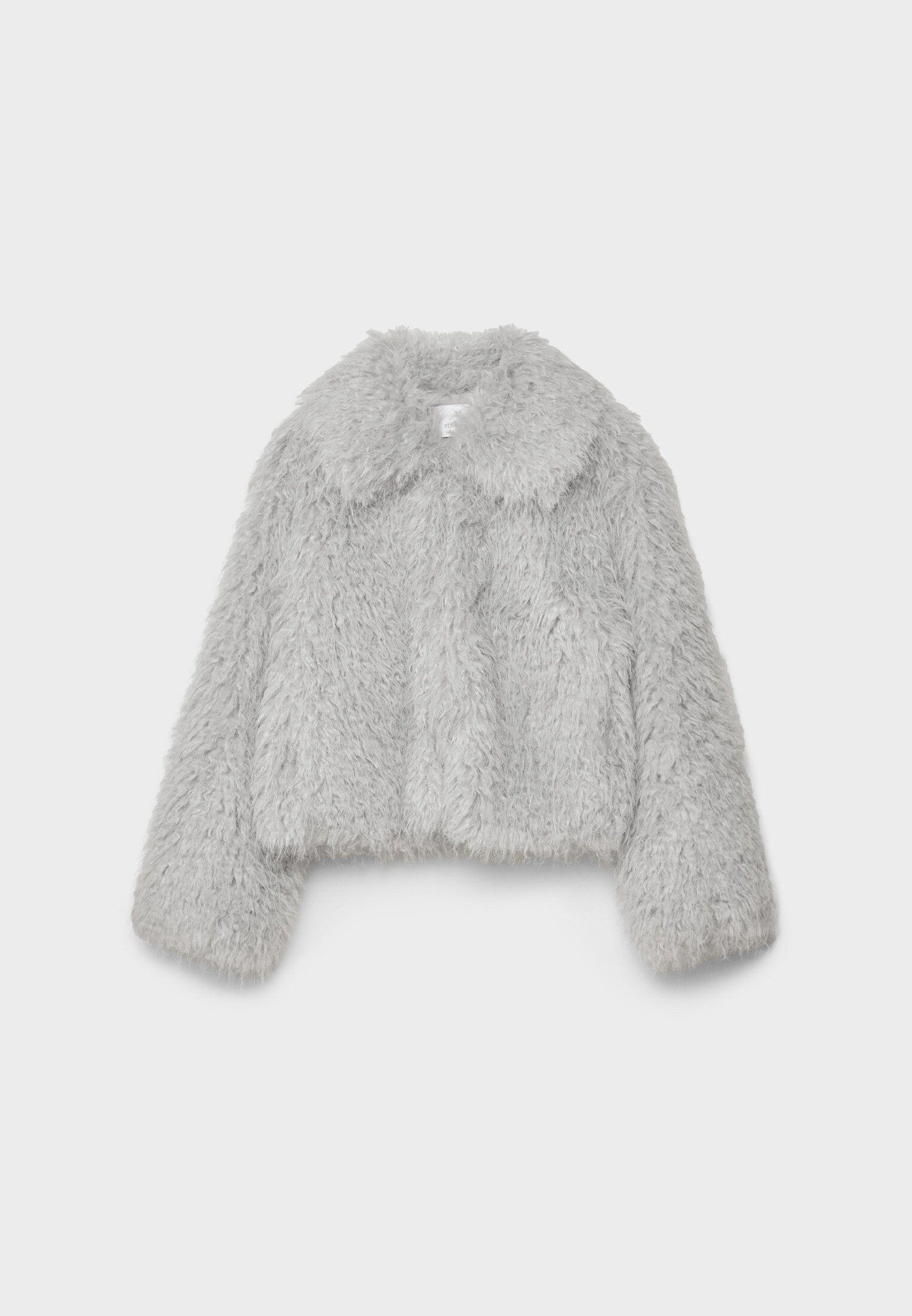 Cropped faux fur jacket | Stradivarius (UK)