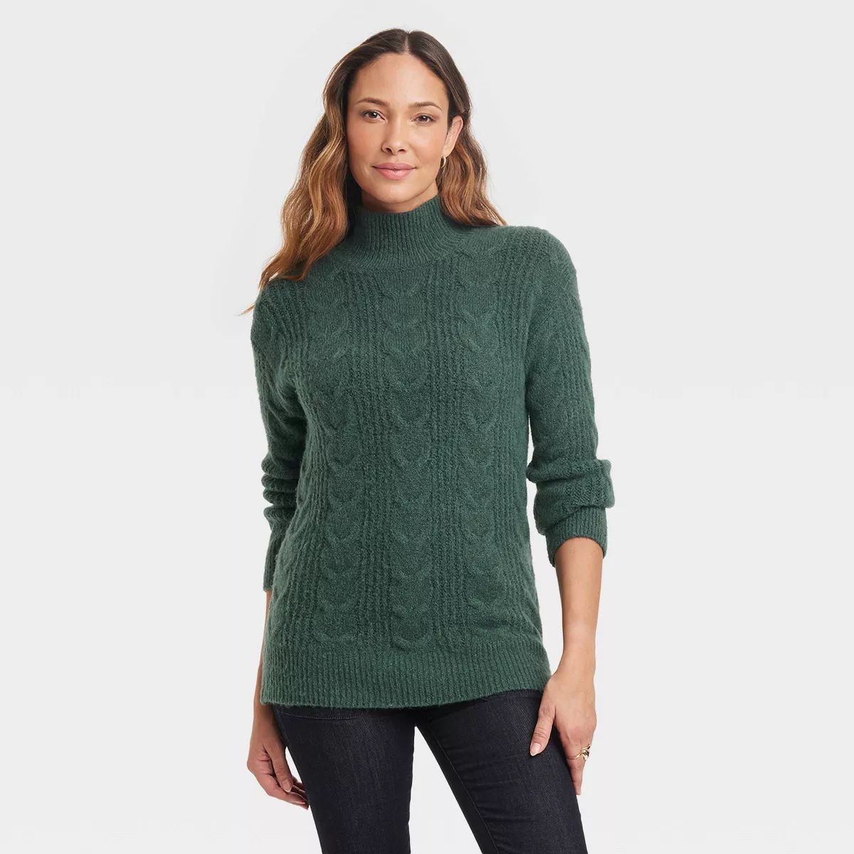 Women's Mock Turtleneck Pullover Sweater - Knox Rose™ | Target