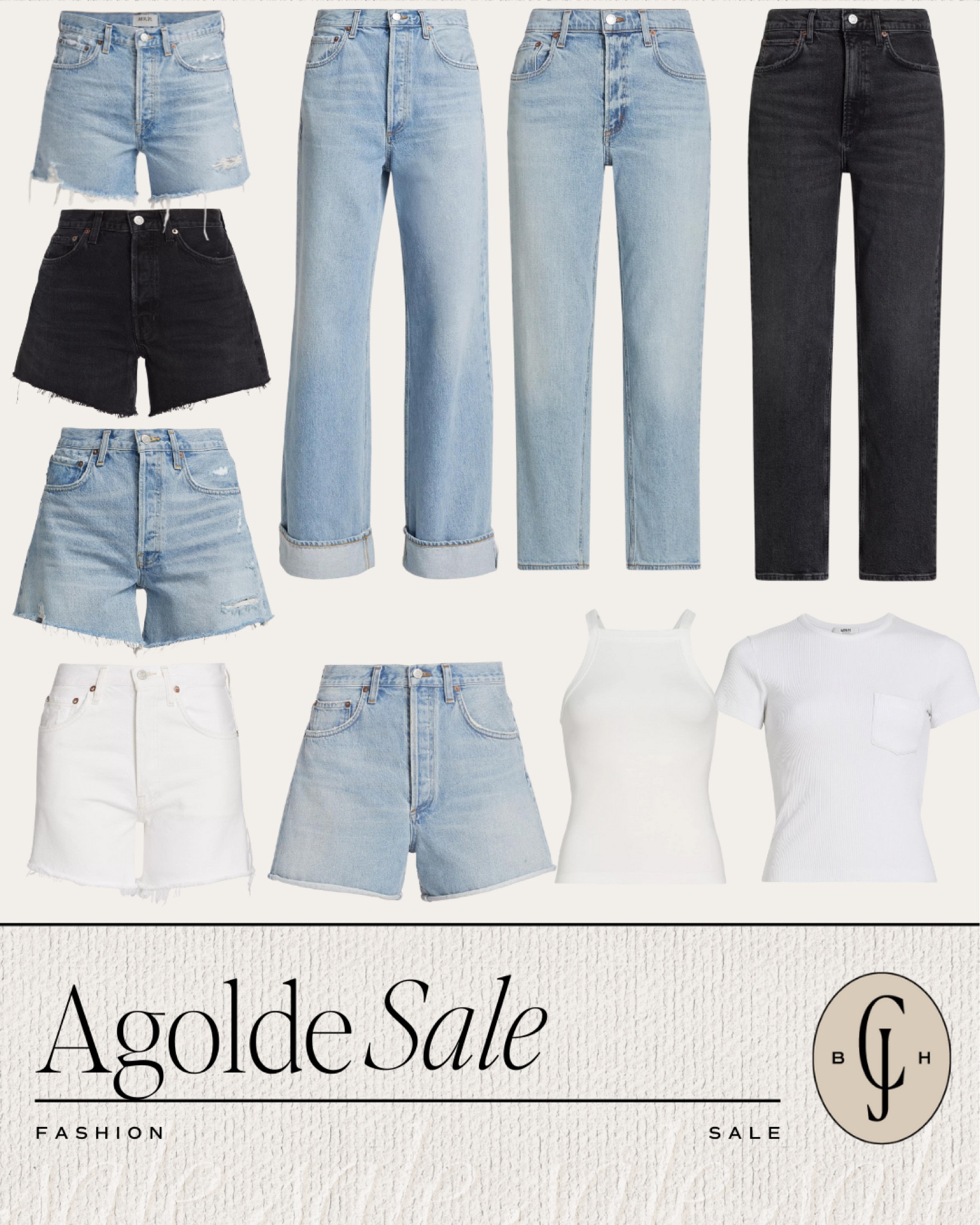 Agolde sale! A great time to stock up on the best jeans and jean shorts 