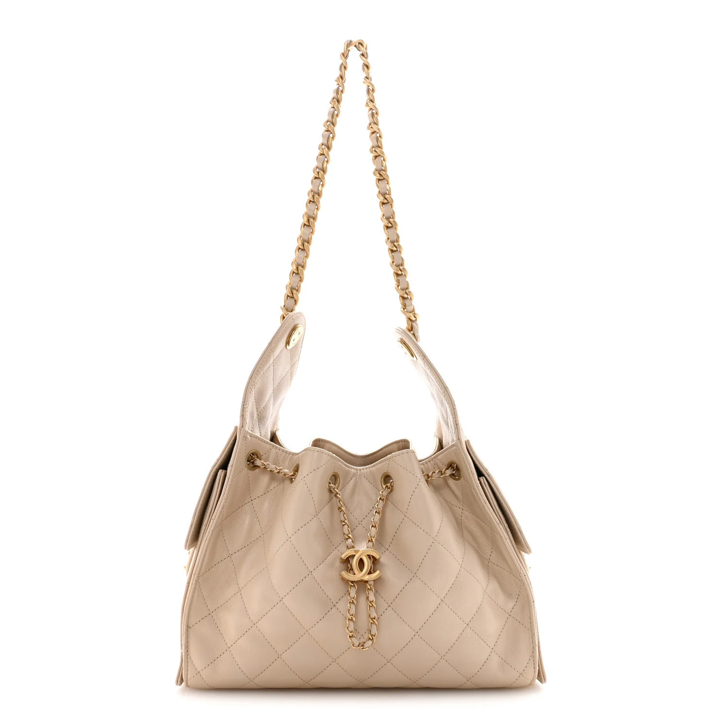 Chanel Caviar Quilted Small Chanel 25 Handbag Beige | FASHIONPHILE (US)