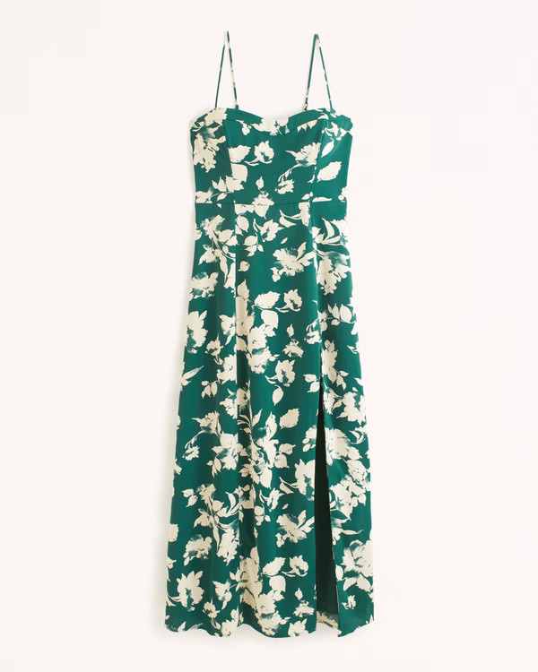 Women's Satin High-Slit Maxi Dress | Women's Dresses & Jumpsuits | Abercrombie.com | Abercrombie & Fitch (US)