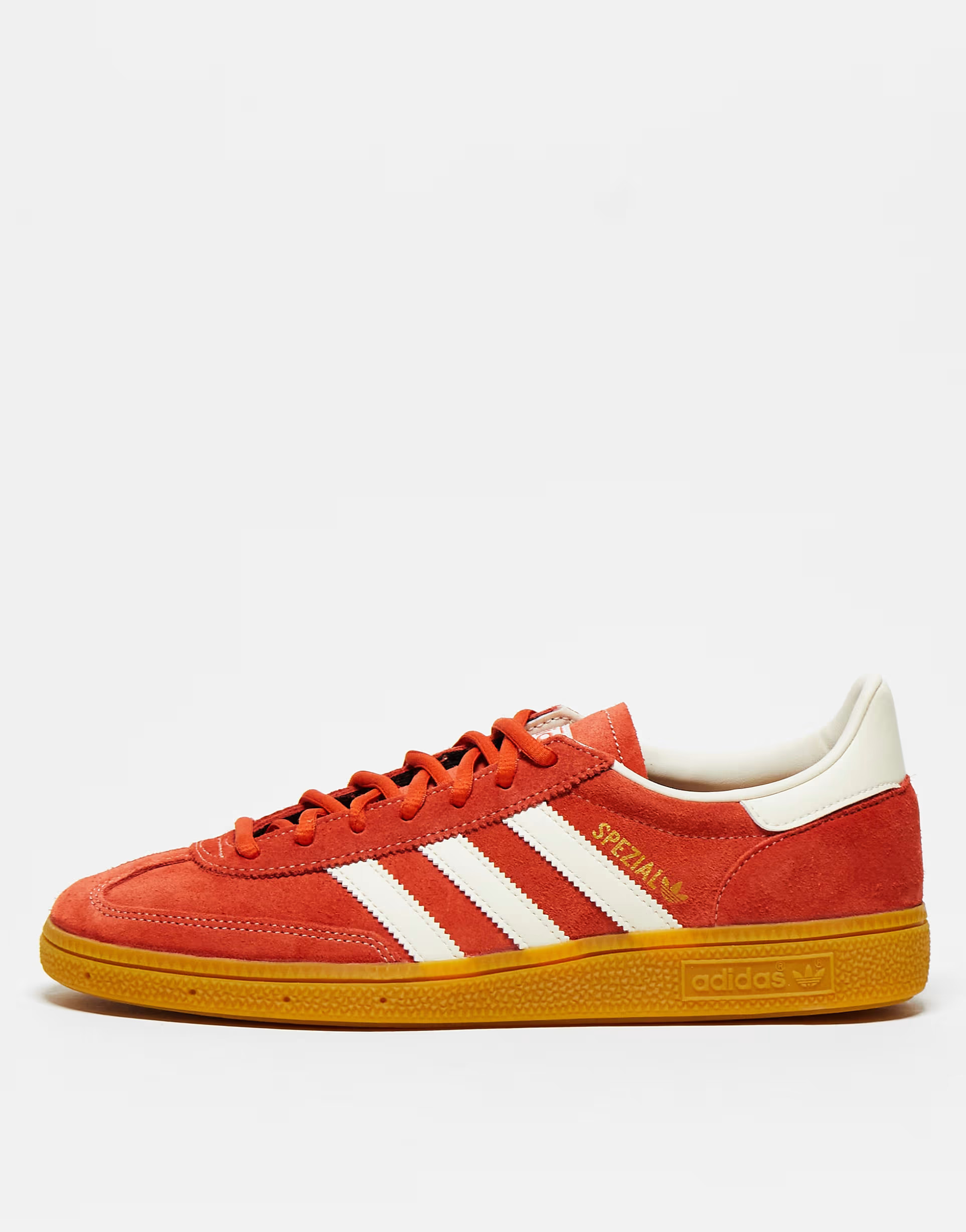 adidas Originals Handball Spezial gum sole trainers in red and white | ASOS (Global)