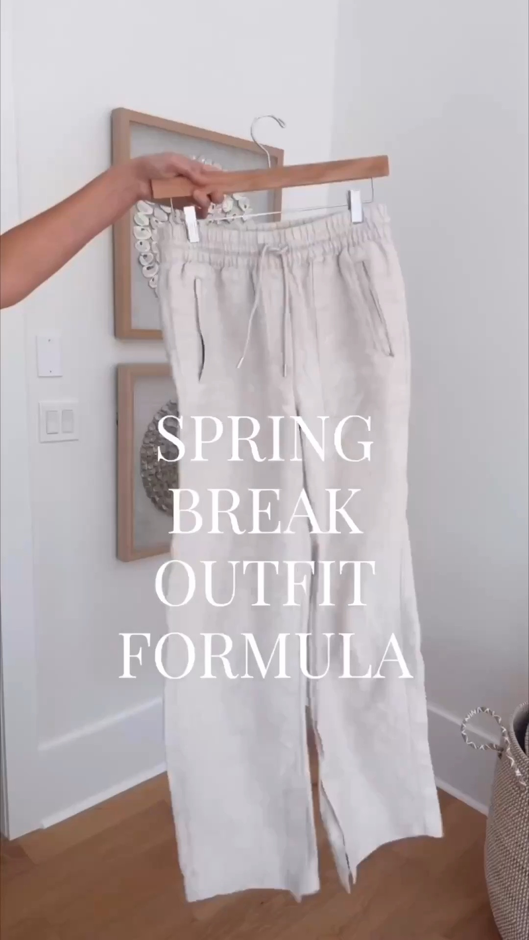 Vacation outfit formula. I am 5’11” wearing xs tall in the linen pants and small in the fitted tee. Sandals true to size.  

#LTKTall #LTKTravel #LTKOver40