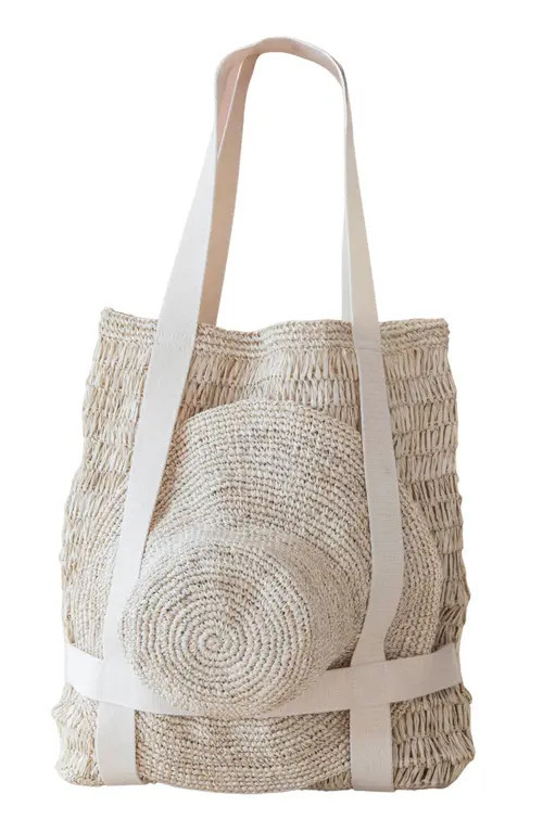 LIKHA Raffia Beach Tote & Sun Hat Set in Natural at Nordstrom | Nordstrom