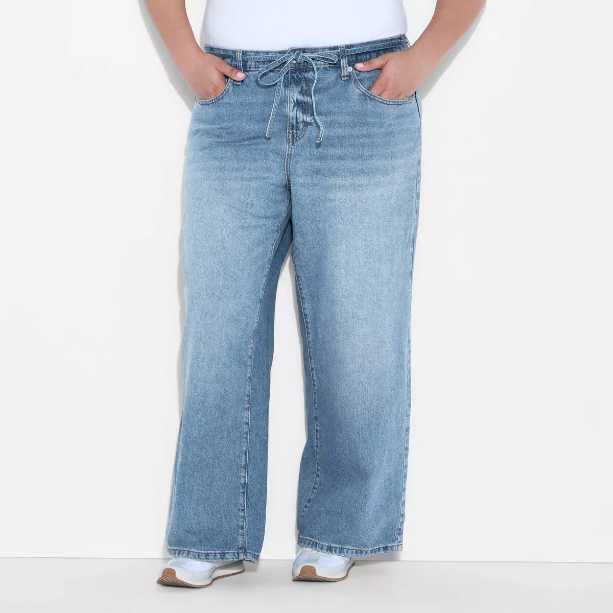 Women's Low-Rise Baggy Jeans - Wild Fable™ Light Wash 14 | Target