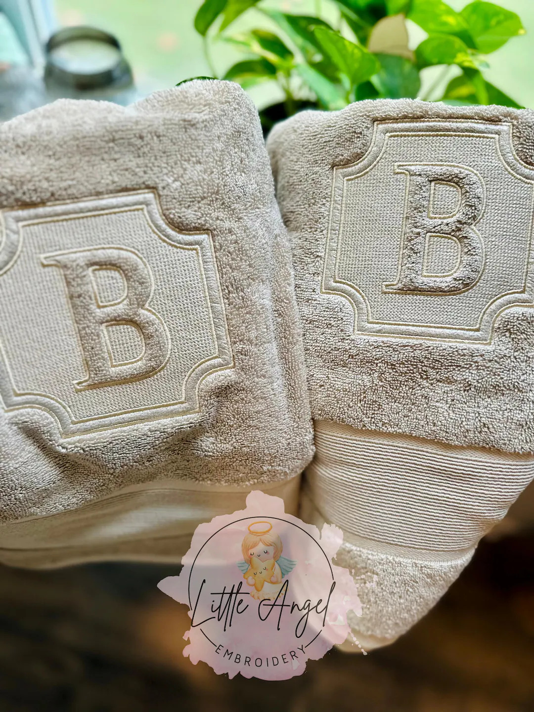 Monogrammed Egyptian Cotton Hand Towel: Personalized Embroidered Gift | Etsy (US)