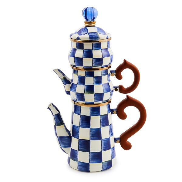 MacKenzie-Childs Royal Check Stackable Coffee Set | MacKenzie-Childs