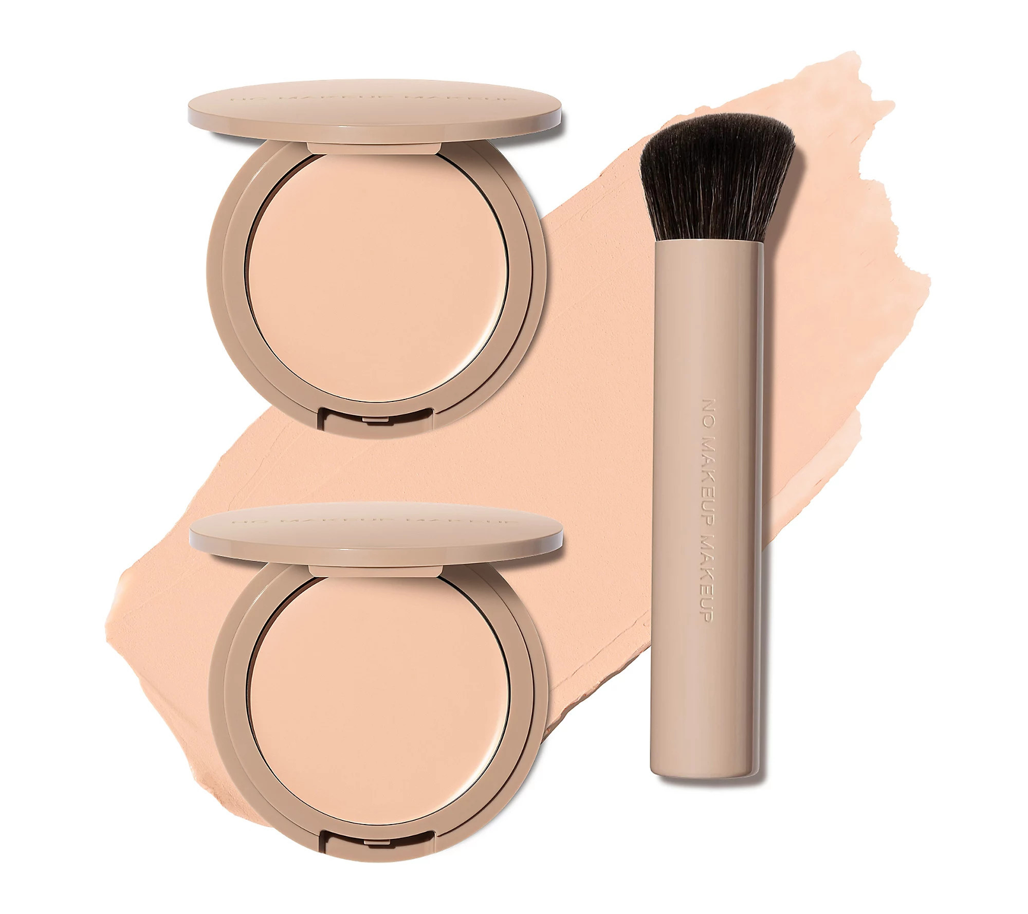 No Makeup Makeup 4-in-1 Foundation Duo + Brush | QVC