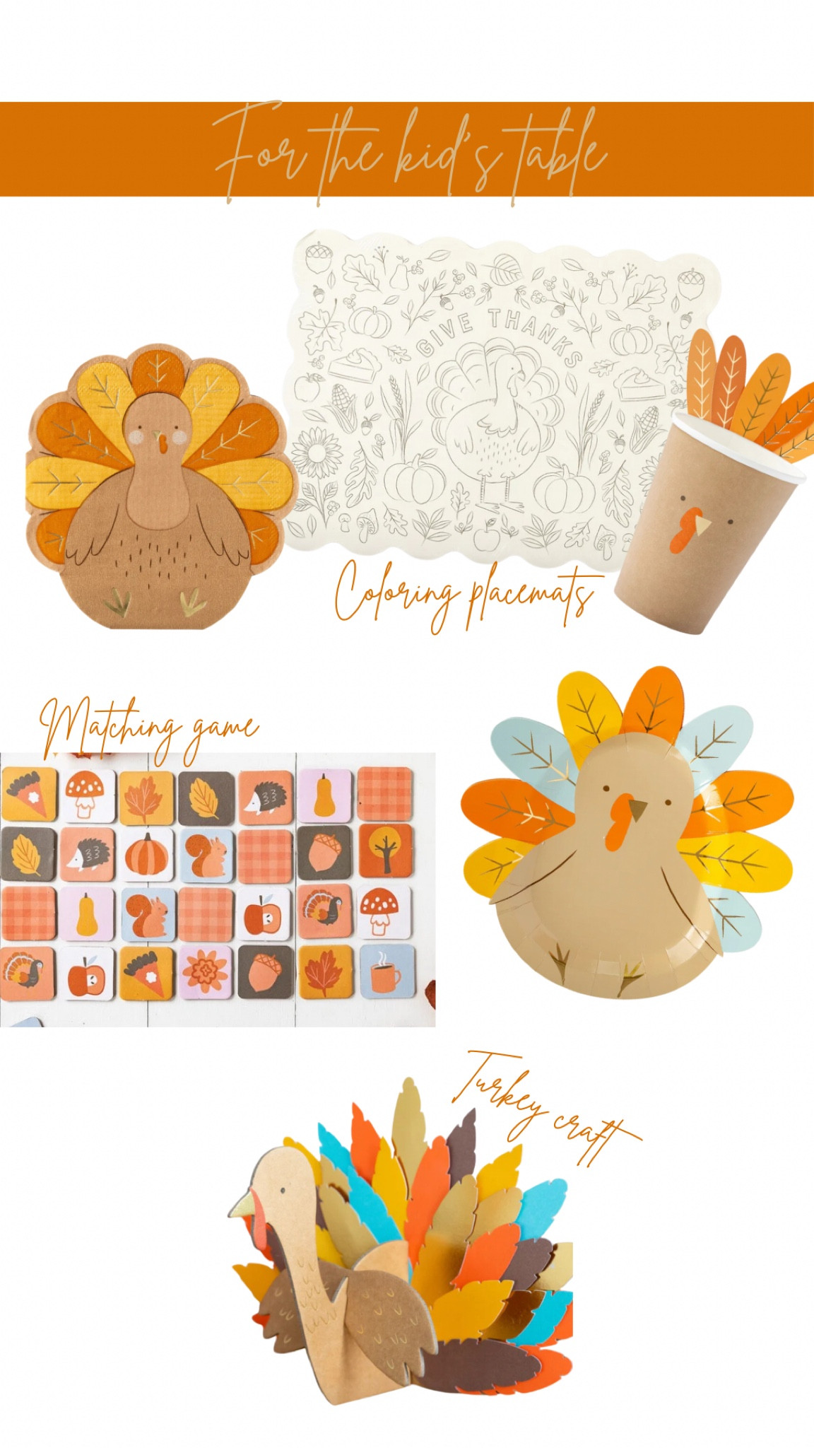 Thanksgiving kid’s table ideas! 