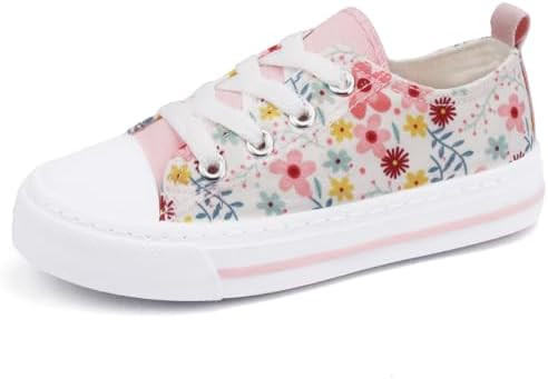 ToandonToddler Kids Sneakers Sparkle Fashion Glitter Sequins Canvas Shoes | Amazon (US)