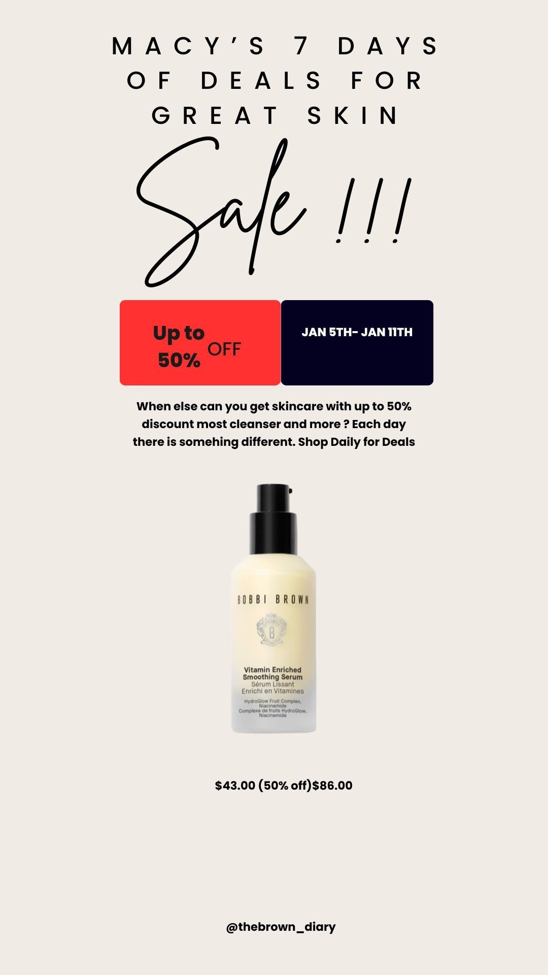 Macys Beauty Deal today only 

#LTKBeauty #LTKSaleAlert #LTKFindsUnder50